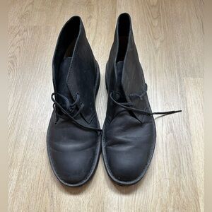 Clarks Original Desert Boot in Black Leather